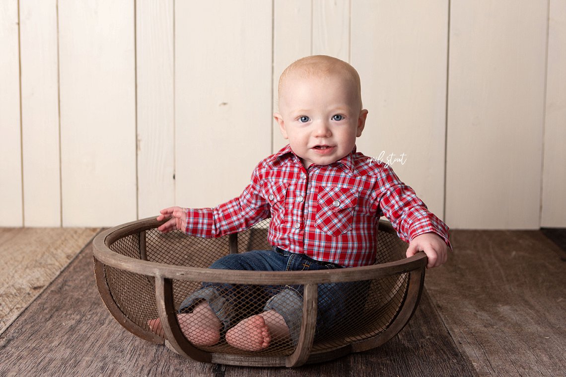 april stout photography six month old baby boy