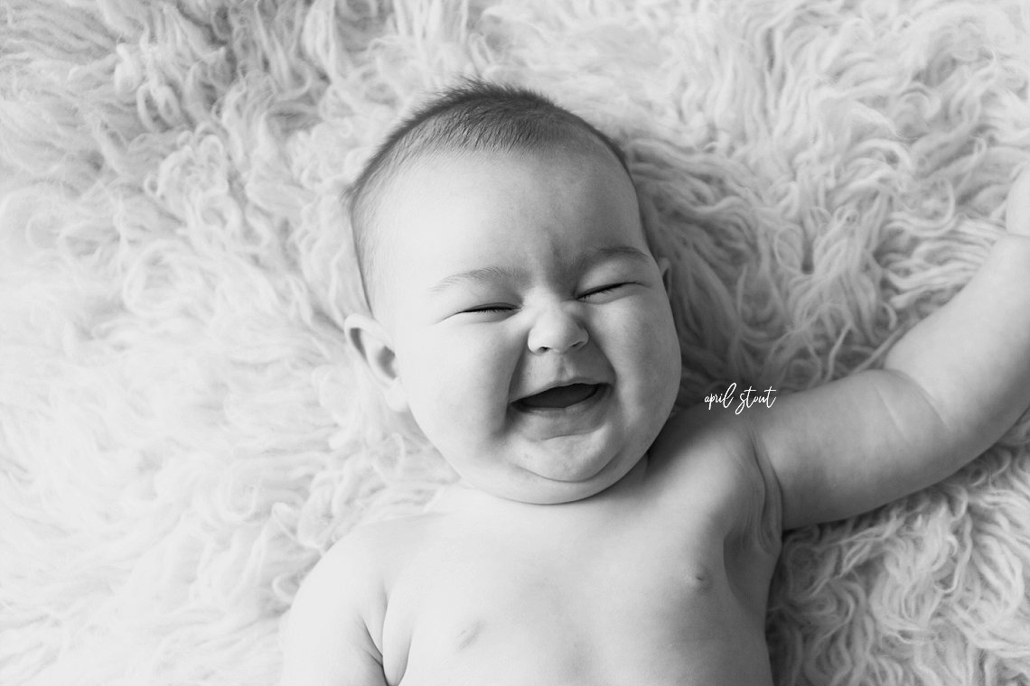 neutral six month old photography session Oklahoma April Stout