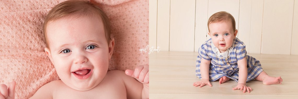 april stout photography six month old baby girl milestone session