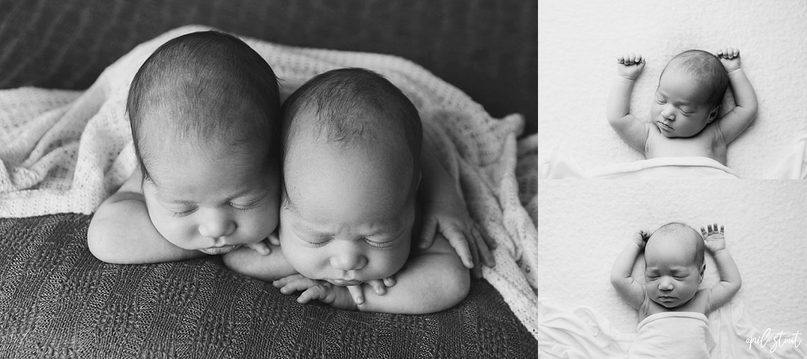 newborn twin sisters baby photography april stout tulsa pryor oklahoma