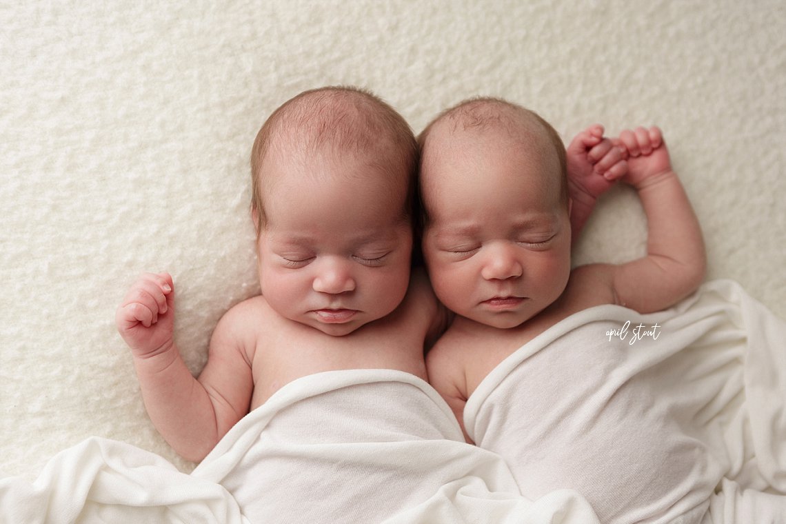 newborn twin sisters baby photography april stout tulsa pryor oklahoma