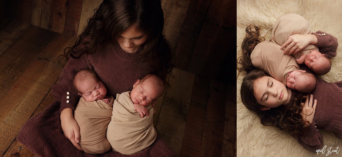 newborn twin sisters baby photography april stout tulsa pryor oklahoma