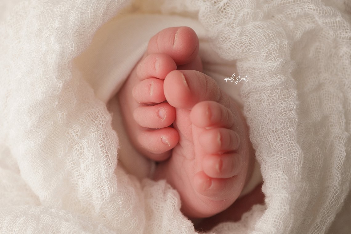 newborn macro image of baby feet by april stout photography near tulsa