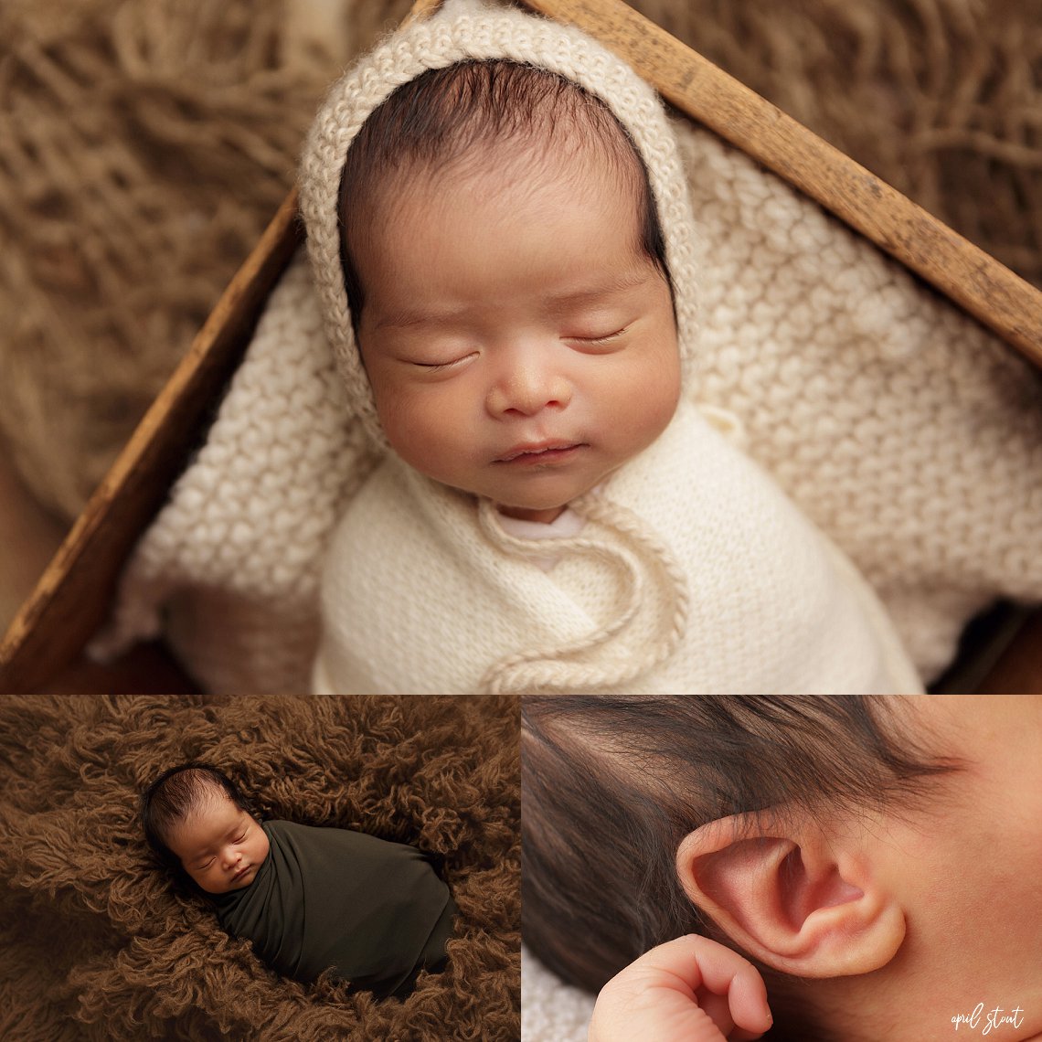 new baby boy photographed by april stout near Tulsa oklahoma