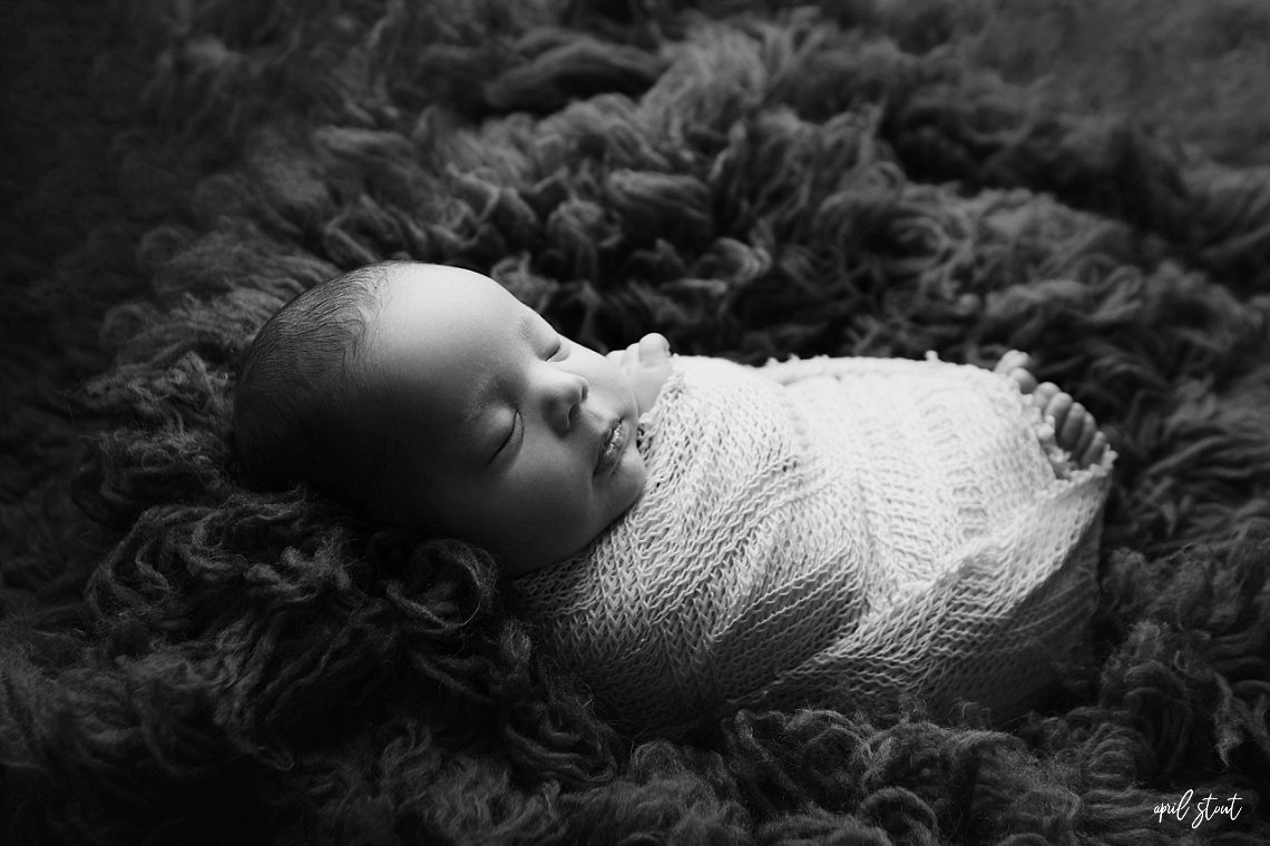 newborn baby boy photographed by april stout photography near Tulsa Oklahoma