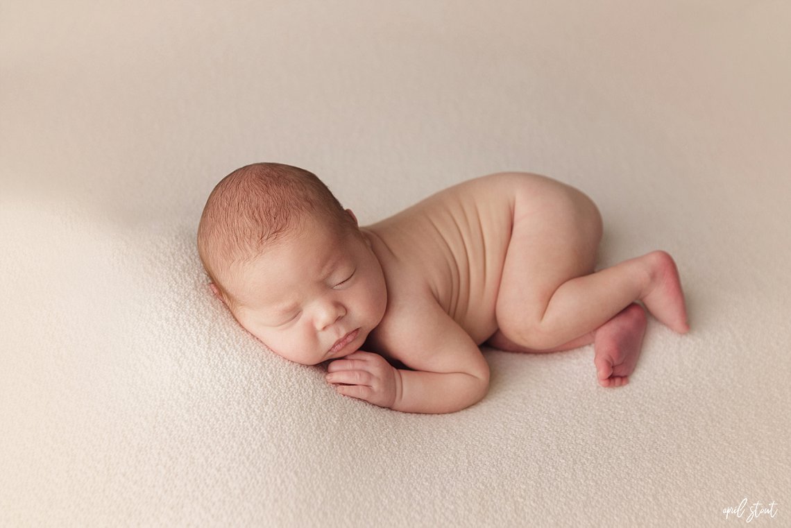 newborn baby boy photographed by april stout photography near Tulsa Oklahoma
