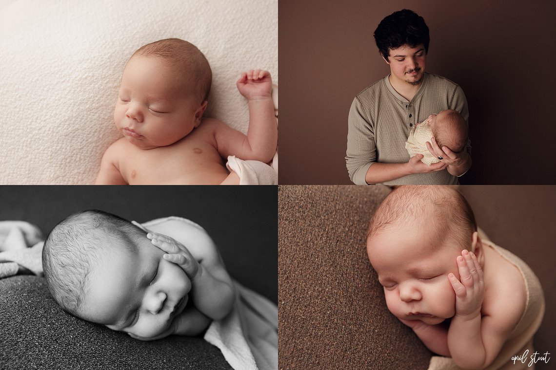 April Stout Photography near Tulsa Oklahoma captures newborn baby boy