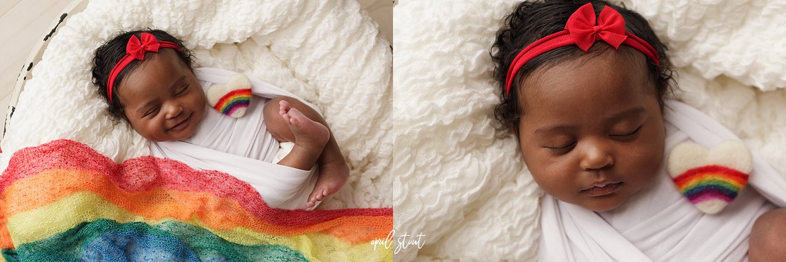 april stout photography rainbow baby girl near Tulsa Oklahoma